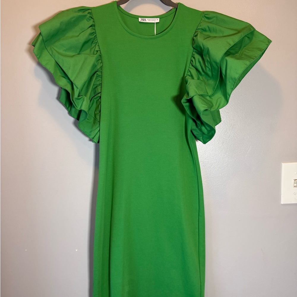 Zara Vibrant Green Dress